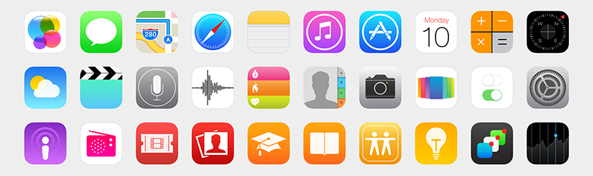 Иконки в стиле iOS 8