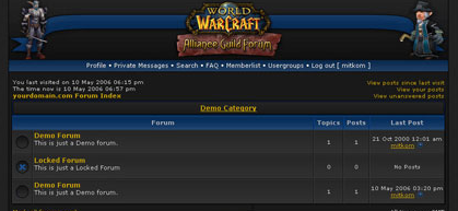 Шаблон phpBB Warcraft