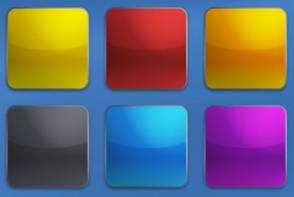Цветные кнопки в стиле IPhone исходники PSD