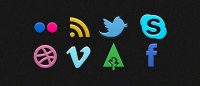 Набор иконок «Mini social icon set» для сайта