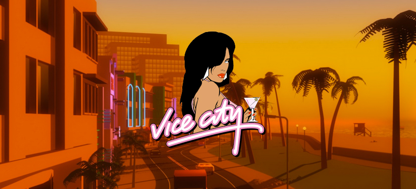 Шрифт VIce City Rage Italic