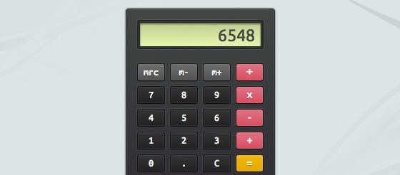 Калькулятор на CSS3
