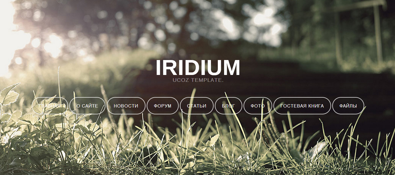 Iridium шаблон сайта-визитки для uCoz